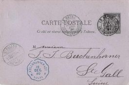 Interessanter Beleg KOLLBRUNNER Le Havre - Stempel !!!