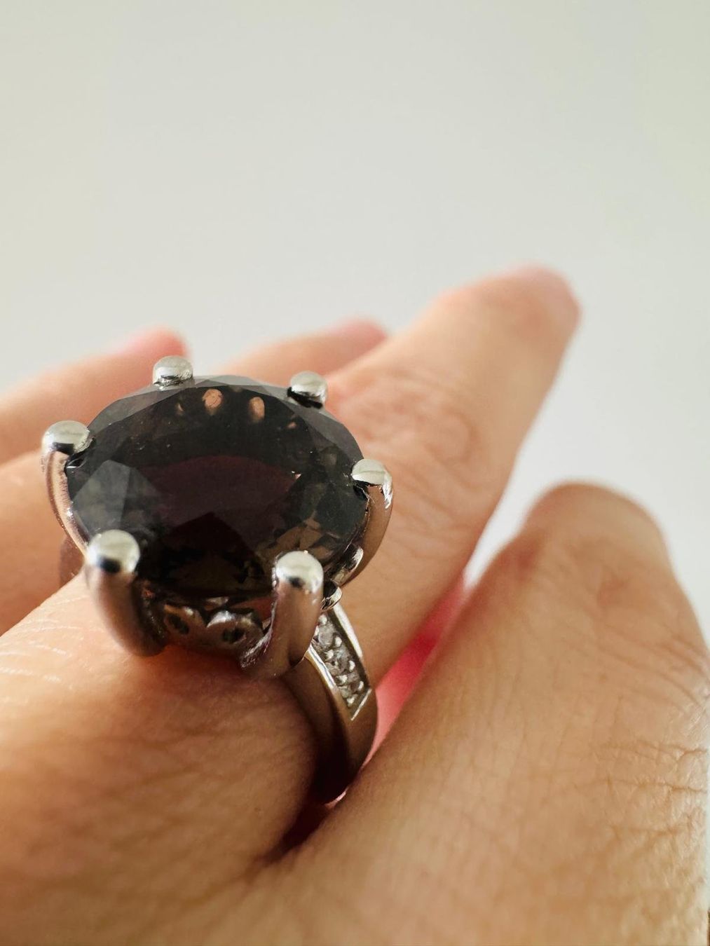Anelli: Ring aus Platin & Rauchquarzstein – Usato da Hergiswil NW venduto da Shintana 3
