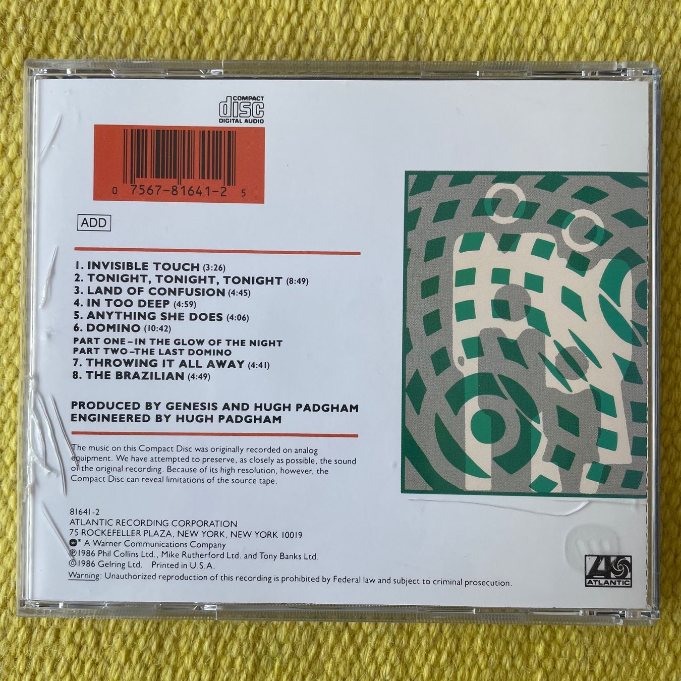 CDs: GENESIS-INVISIBLE TOUCH – Gebraucht aus Rorschacherberg von CD-Roli 1