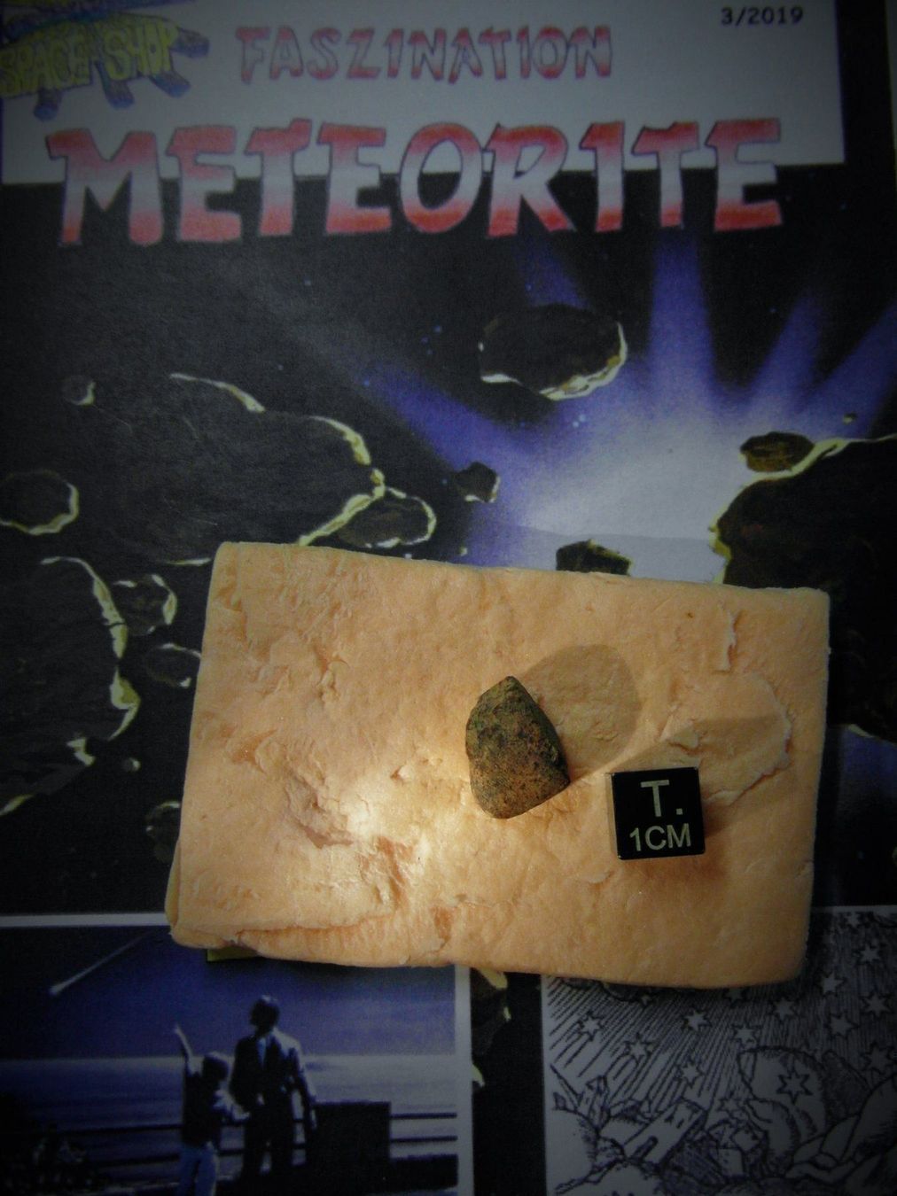 Mineralien & Heilsteine: 4,23 g  Chondrit H 5  Meteorit  GAO – Neu (gemäss Beschreibung) aus Lengnau BE von Lanthemann 1