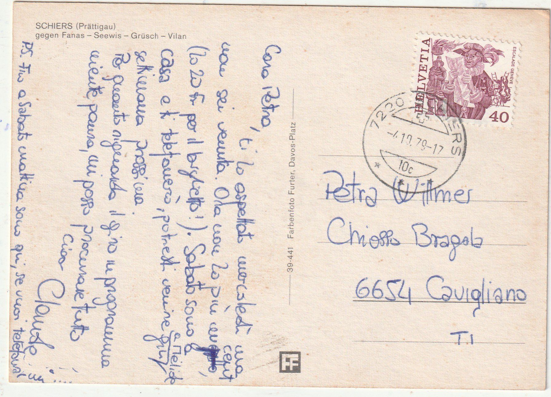 Cartoline postali: Schuers in Prättigau – Usato da Lumbrein venduto da made02 1
