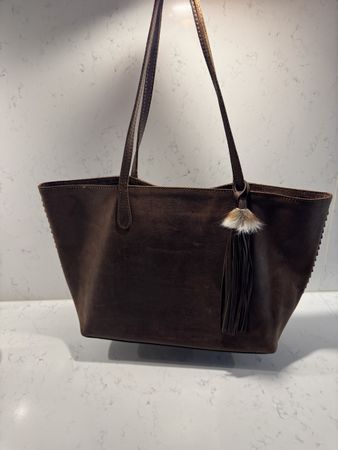 FSP Collection Ledertasche dunkelbraun, handgemacht