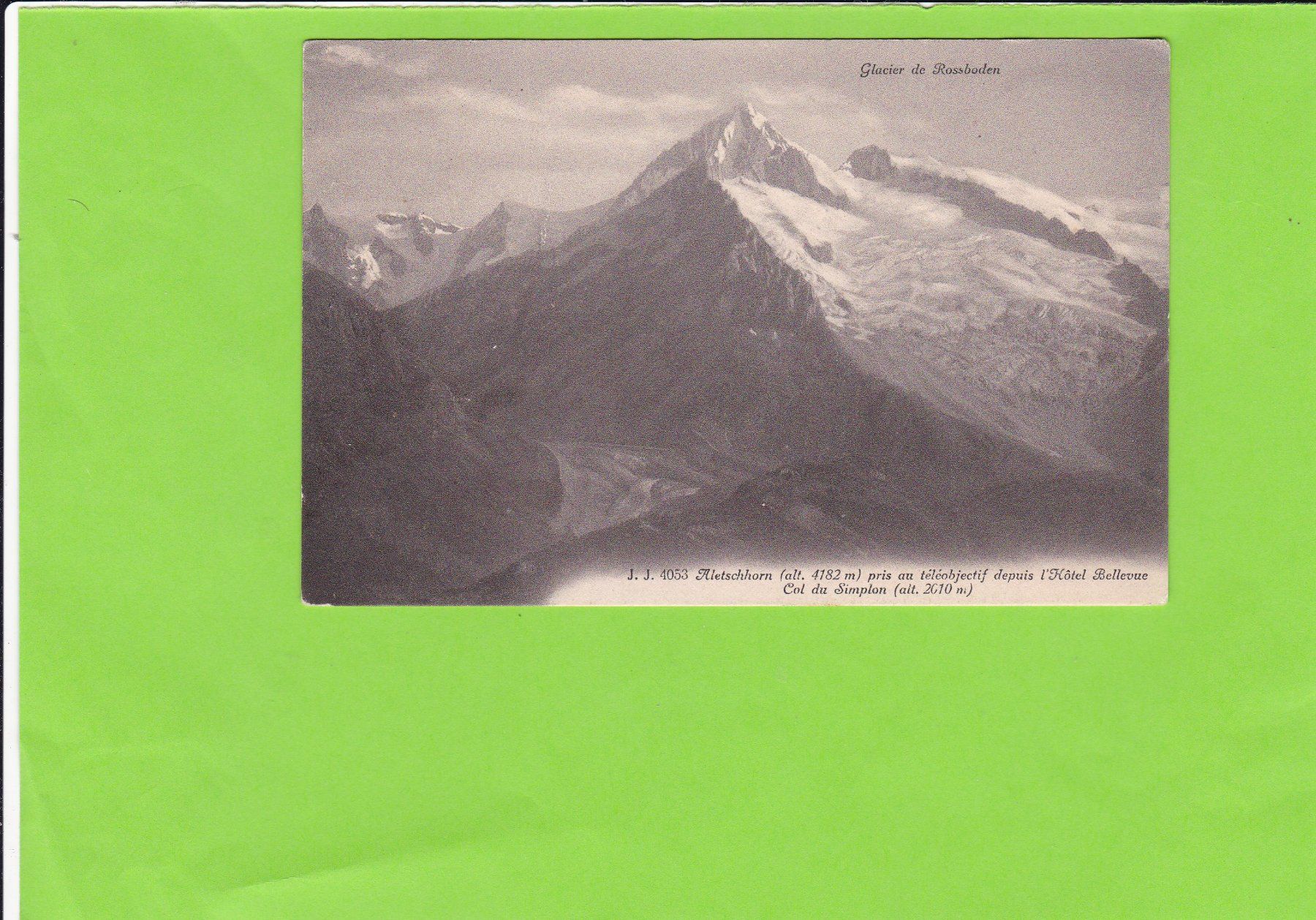Cartoline postali: Aletschhorn-Glacier de Rossboden – Usato da St. Peterzell venduto da neckertal