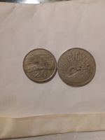 Lot de 2 anciennes pièces Zimbabwe rares, 20 et 50 centimes