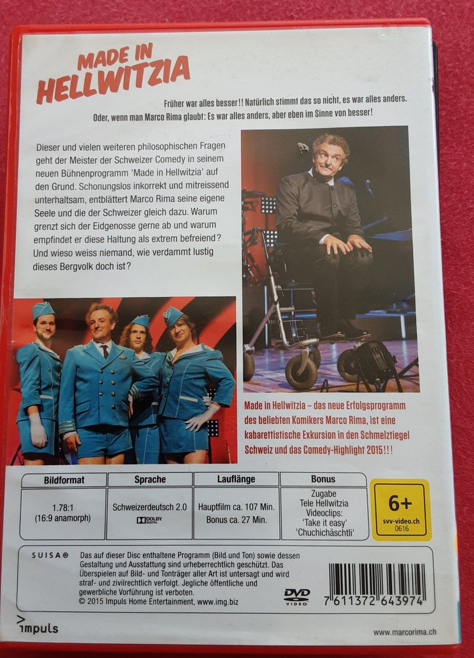 Tutti i DVDs: Marco Rima "Made in Hellwitzia" Comedy DVD, Schweizer Hum... – Usato da Bremgarten AG venduto da musiccollector 1