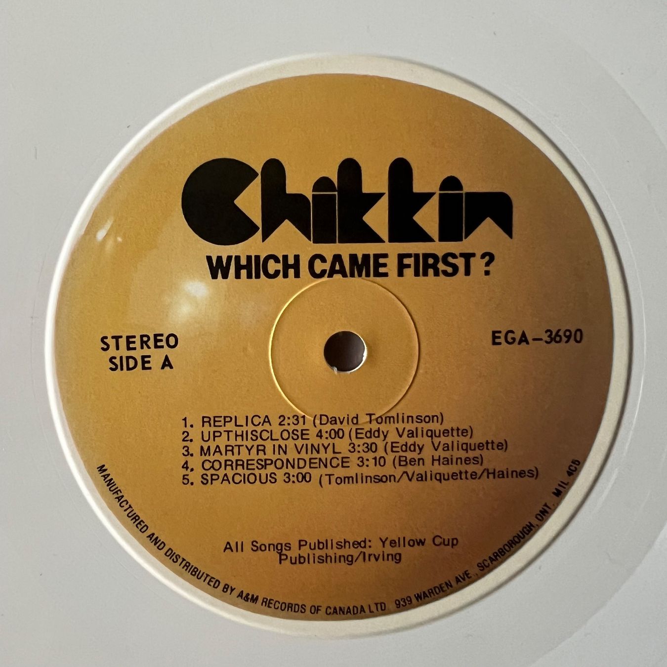 Dischi in vinile: Chikkin - Which Came First? / 1. Kanada-Press. 1978 - White – Usato da Gais venduto da soundcave57 3