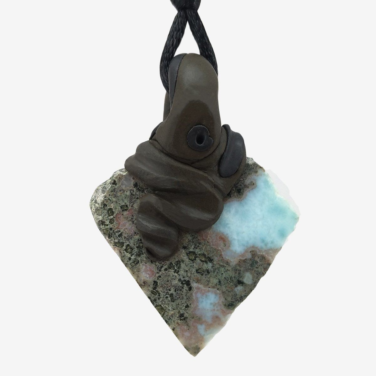 Minerali & Pietre curative: Larimar Steinanhänger mit Lapislazuli – Nuovo e nell'imballaggio originale da Meilen venduto da BYRD-Design 2