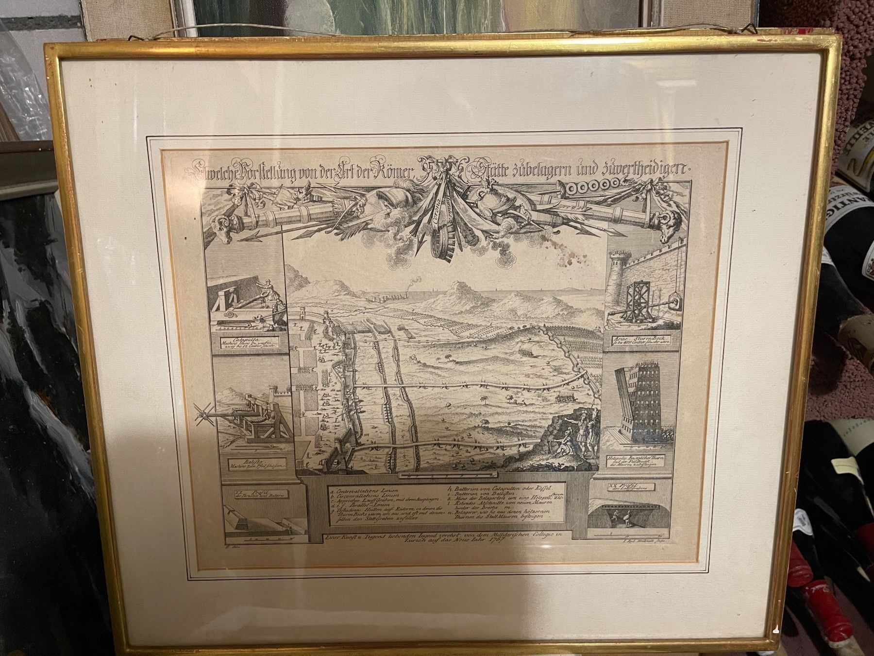 Stiche: Stich Römer Befestigung 46x40cm – Gebraucht aus Kriens von Clevero