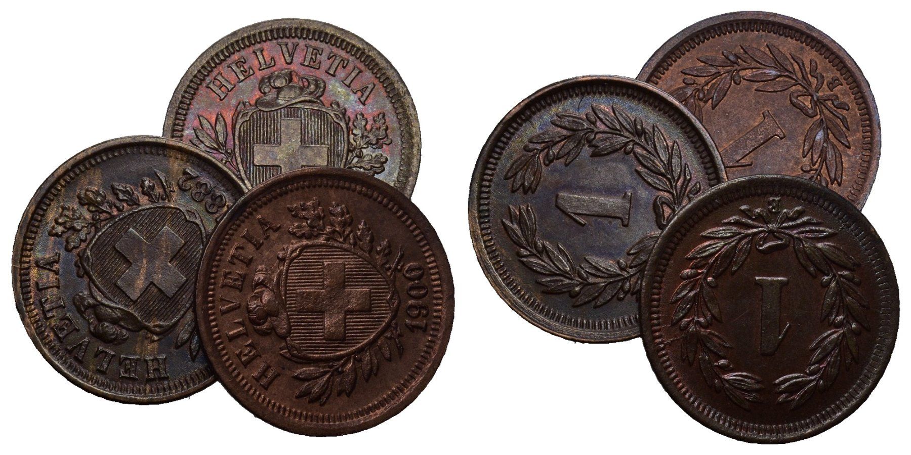 Toutes les monnaies: Schweiz 1882+1892+1900 – D'occasion à Bern par numismatictops
