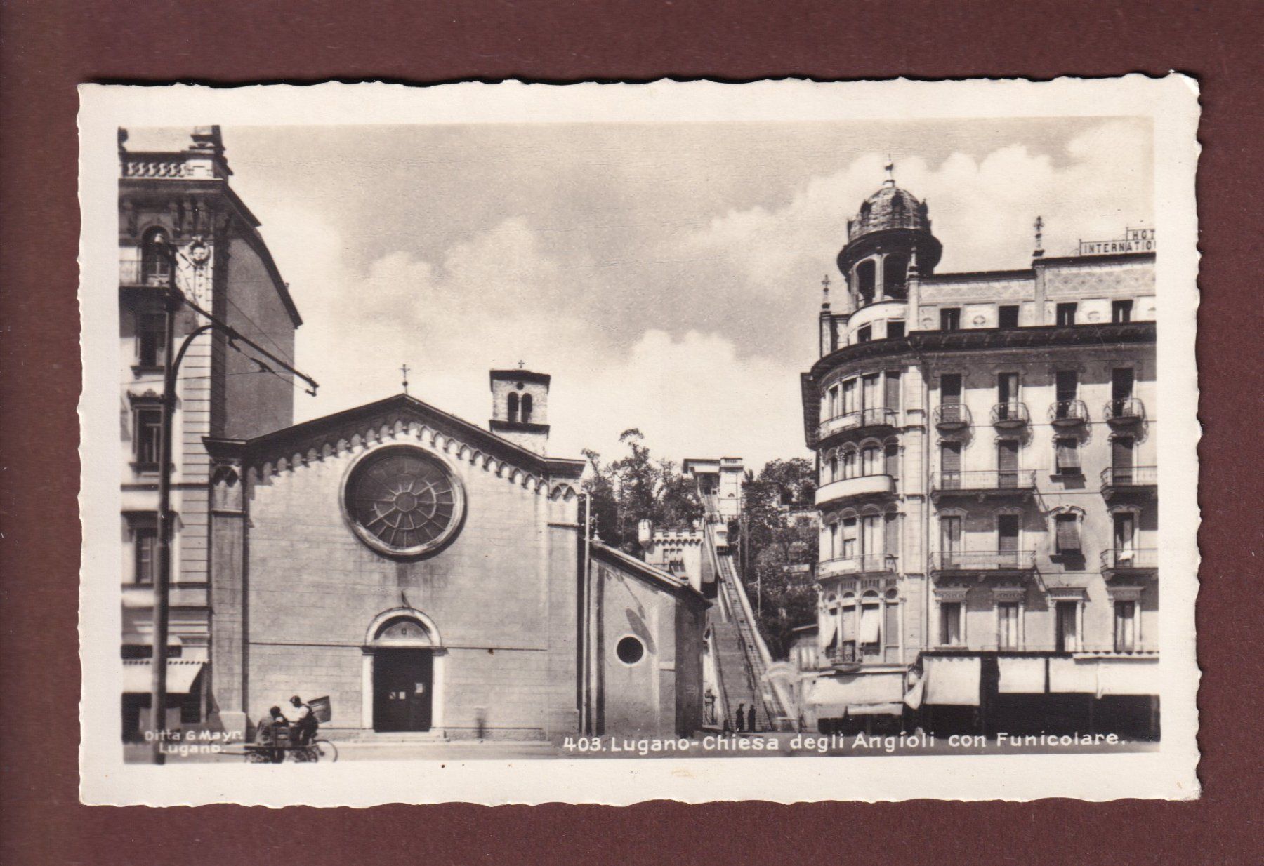 Cartoline postali: LUGANO - Chiesa degli Angioli - Funicolare – Usato da Pully venduto da nicecards