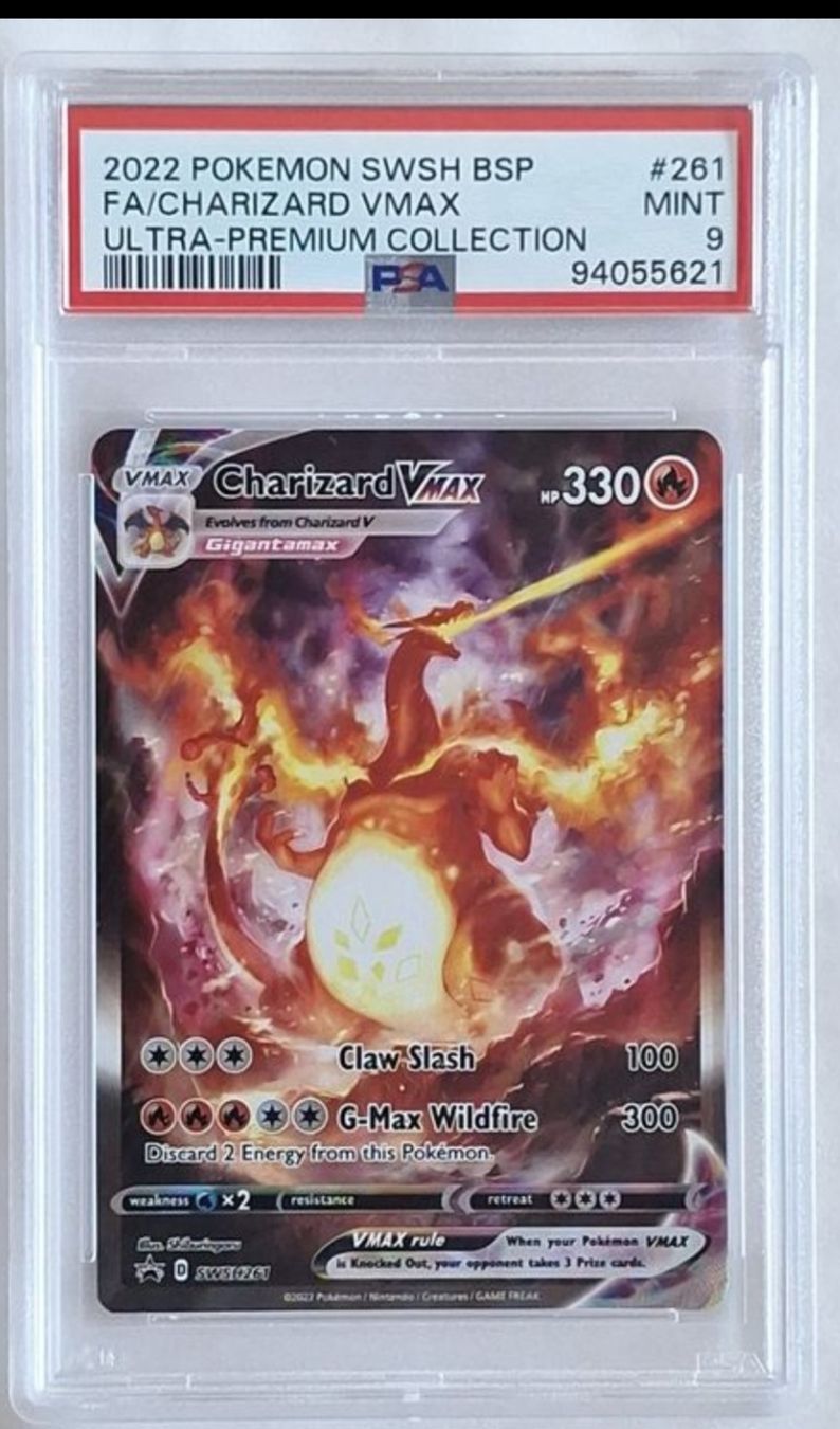 Pokémon Carte collezionabili: Pokemon Charizard VMAX SWSH261 PSA 9 Mint Promo  – Usato da Taverne venduto da damigiano