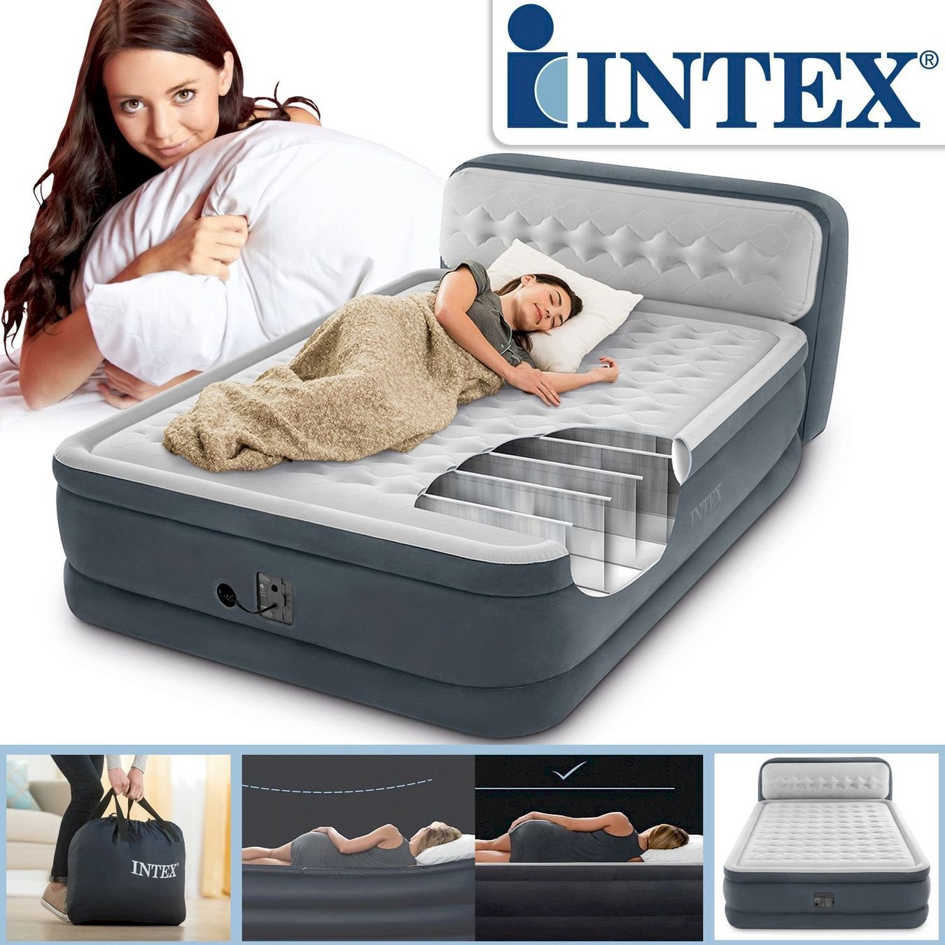 Matelas: Intex Ultra Plush Luftbett 236×152 – Neuf avec emballage d'origine à Bottighofen par zaap 3