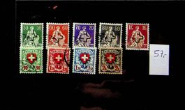 SUISSE SERVICES TIMBRES OBLITÉRÉS DII SBK 57.00 /U727