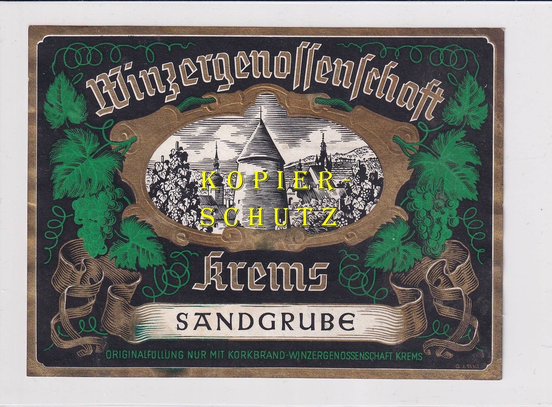 Carta: Etikette - Sandgrube (Krems) /bd – Usato da Hombrechtikon venduto da Rudolf07