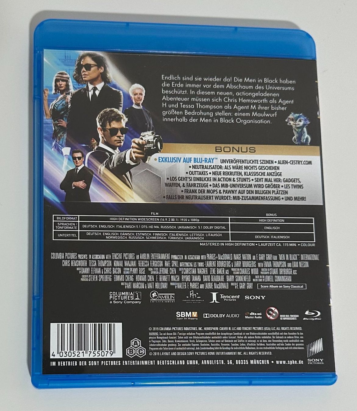Tutti i DVDs: MIB International Blu-ray – Action Sci-Fi – Usato da Dübendorf venduto da TrimTrend 1