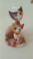 Rosina Wachtmeister - Katze Mutter und Kind braun