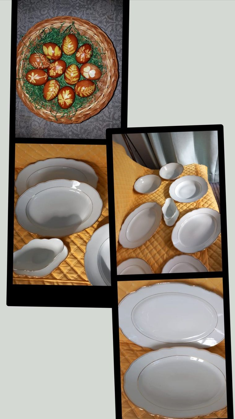 Services de table: Service vaisselle blanc bordure dorée – D'occasion à Payerne par jea_m6nb 2