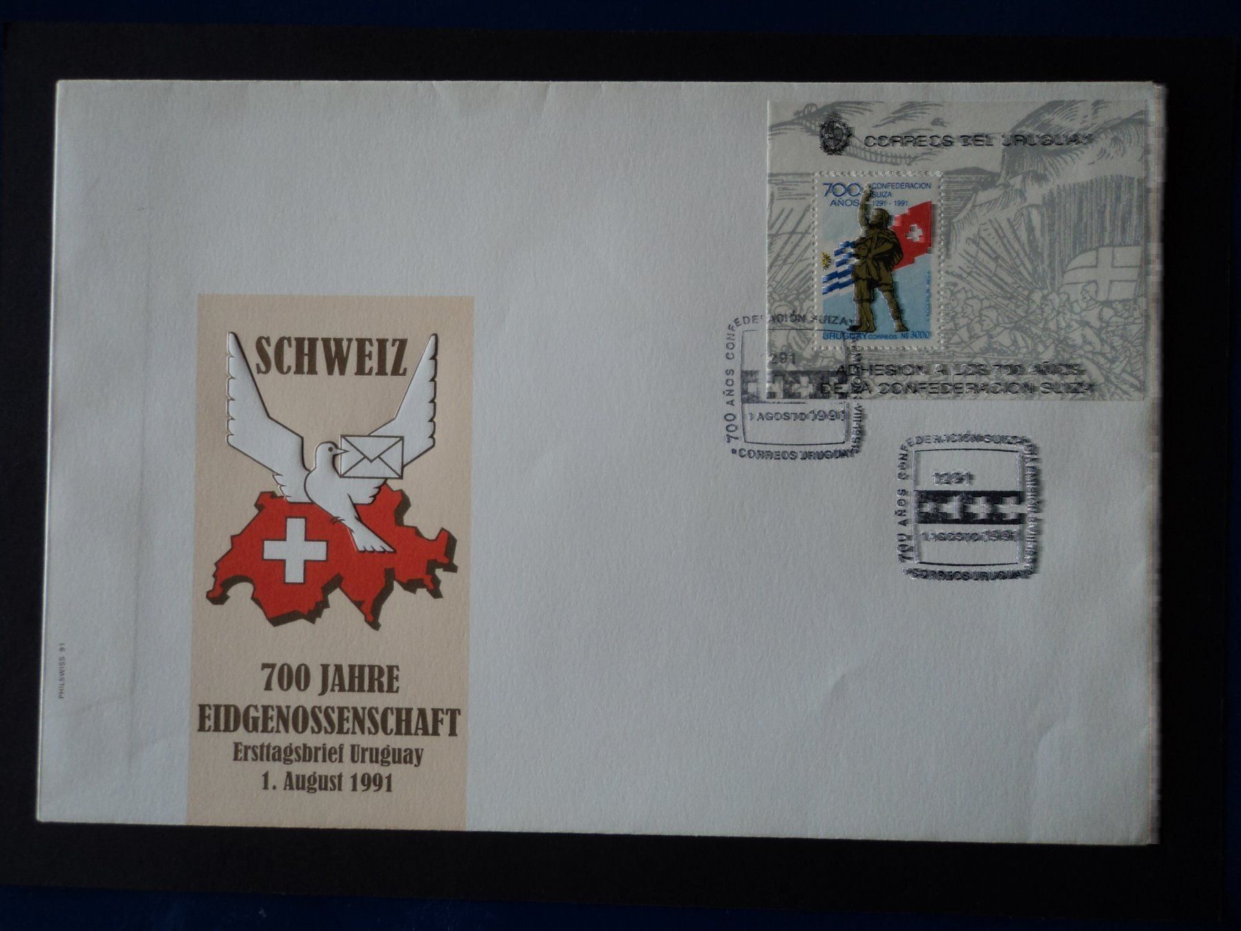 Tutti i francobolli: Grossbrief FDC 700 Jhr Eidgenossenschaft – Usato da Pfäffikon ZH venduto da laeufer75