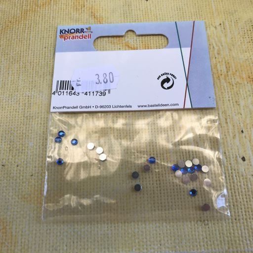 Perle (finte): LOT STRASS FLACH BLAU – Nuovo e nell'imballaggio originale da Ostermundigen venduto da crazy-horse-1840 3