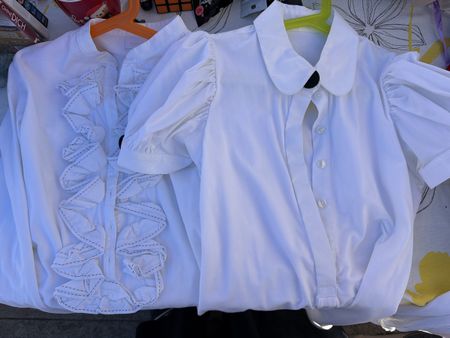 2 Blusen Anne Fontaine weiss Gr 38 gut