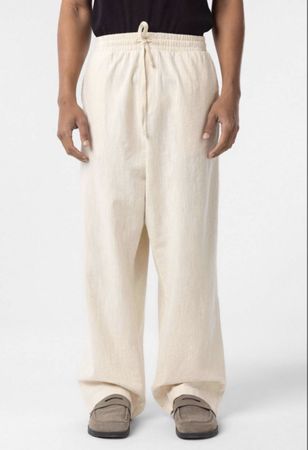 Cotton Baggy Pants Natural Size S, Summer Essential!