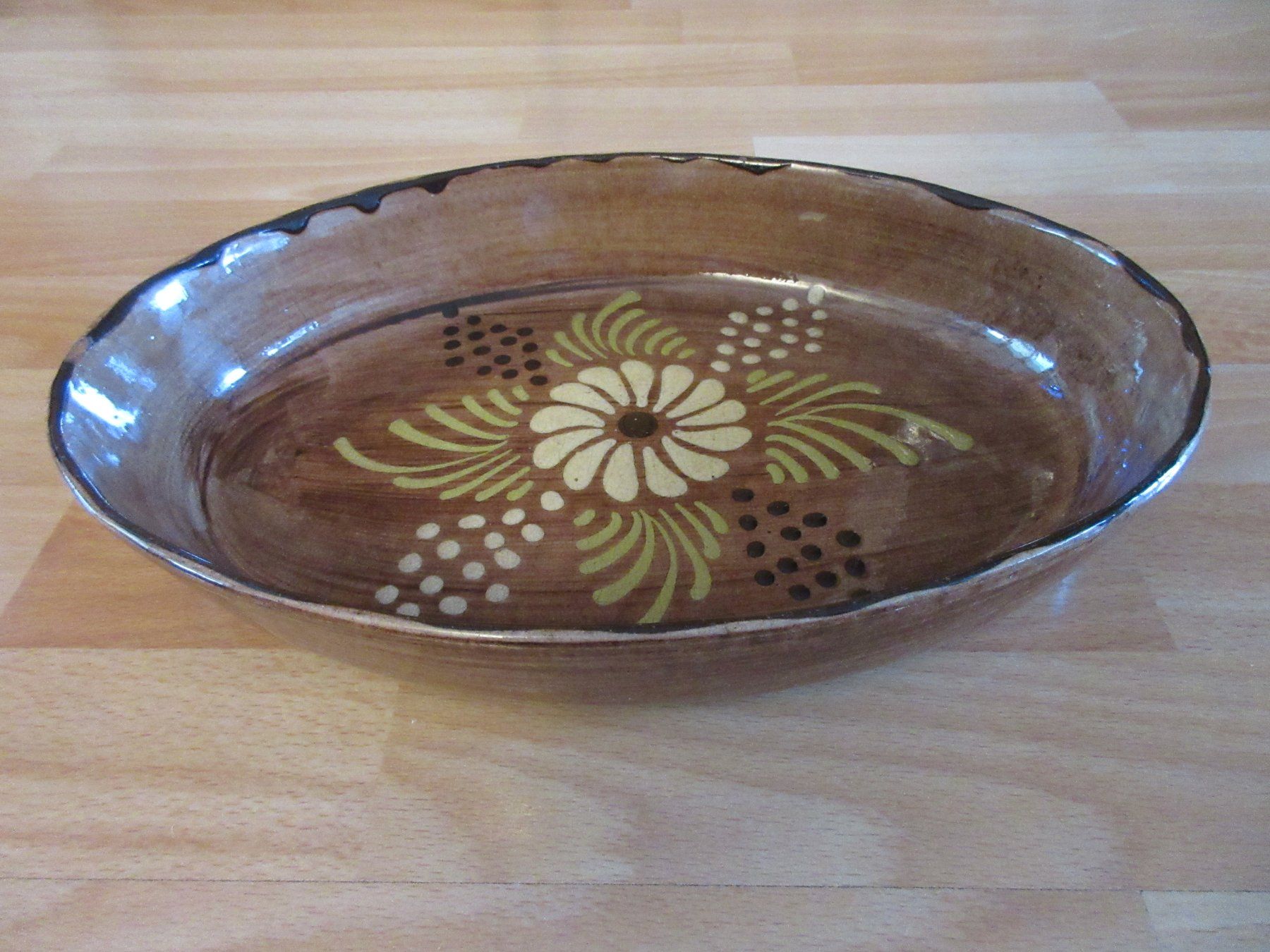 Moules à gâteaux: Keramik Auflaufform oval mit Blumenmuster – D'occasion à Kaisten par renault015