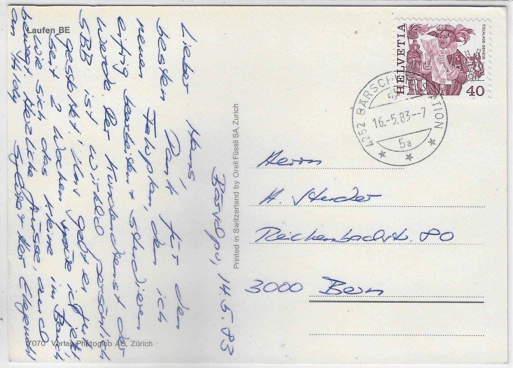 Cartoline postali: Flugaufnahme Laufen BL – Usato da Ettingen venduto da Kartenplanet 1