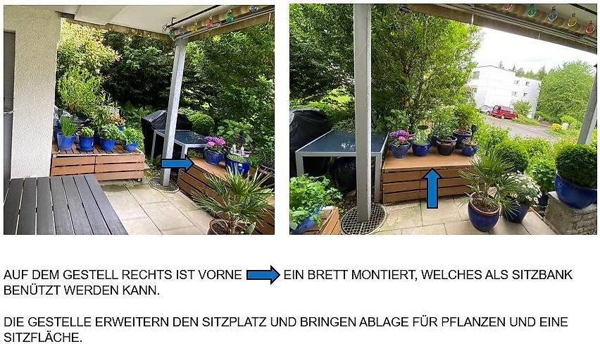 Altro in Decorazioni & Accessori: 2 Gestelle als Pflanzenablage und als Sitzbänklein – Usato da Zollikerberg venduto da Doris11362 2
