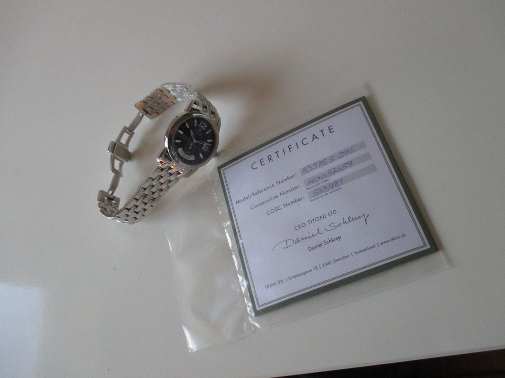 Titoni Uhren: Titoni Chronometer COSC,  sichtbares Werk, neu, präzise ! – Neu und originalverpackt aus Grenchen von elibethma