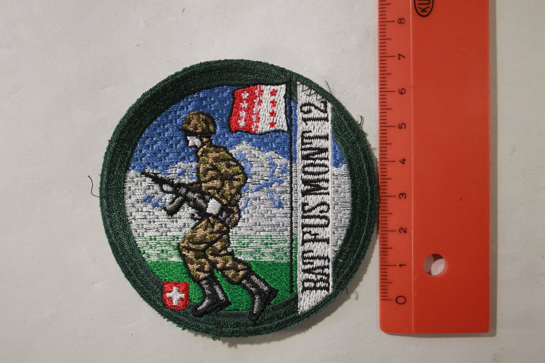 Schweizer Armee Placchette & Badge: bat fus 12 – Usato da La plaine venduto da 7A6T2ME