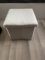 Weisse Aufbewahrungsbox/ Hocker