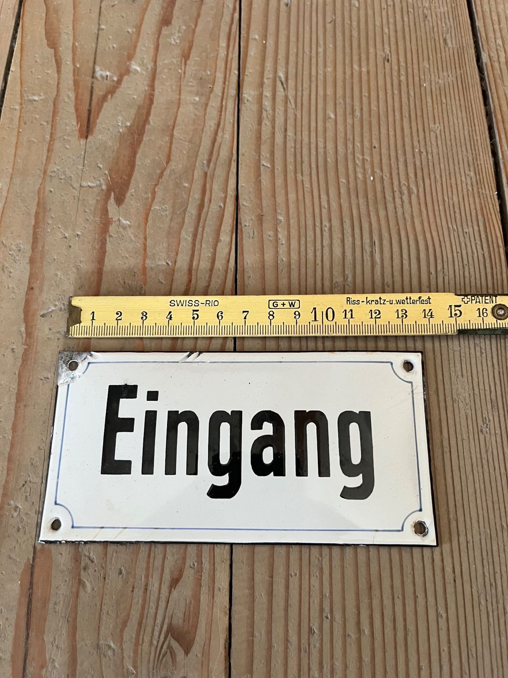 Insegne: Emailschild alt Eingang – Usato da Steffisburg venduto da Reitschel5 2