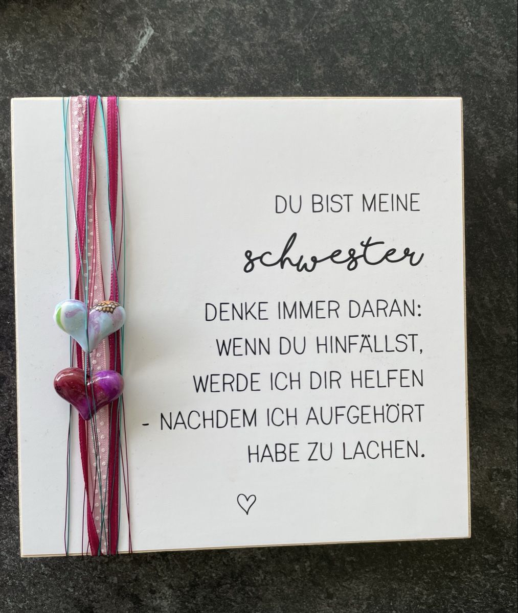 Foto & Immagini: 2 Holzdeko-Schilder mit Spruch - Geschenkidee! Top – Nuovo e nell'imballaggio originale da Bronschhofen venduto da Sommernacht03 5