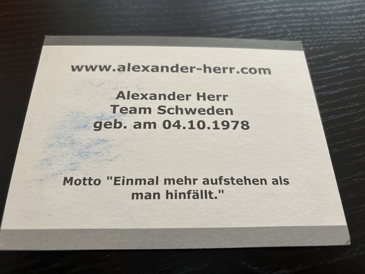 Autografi: Alexander Herr – Usato da Uetendorf venduto da hoisle 1