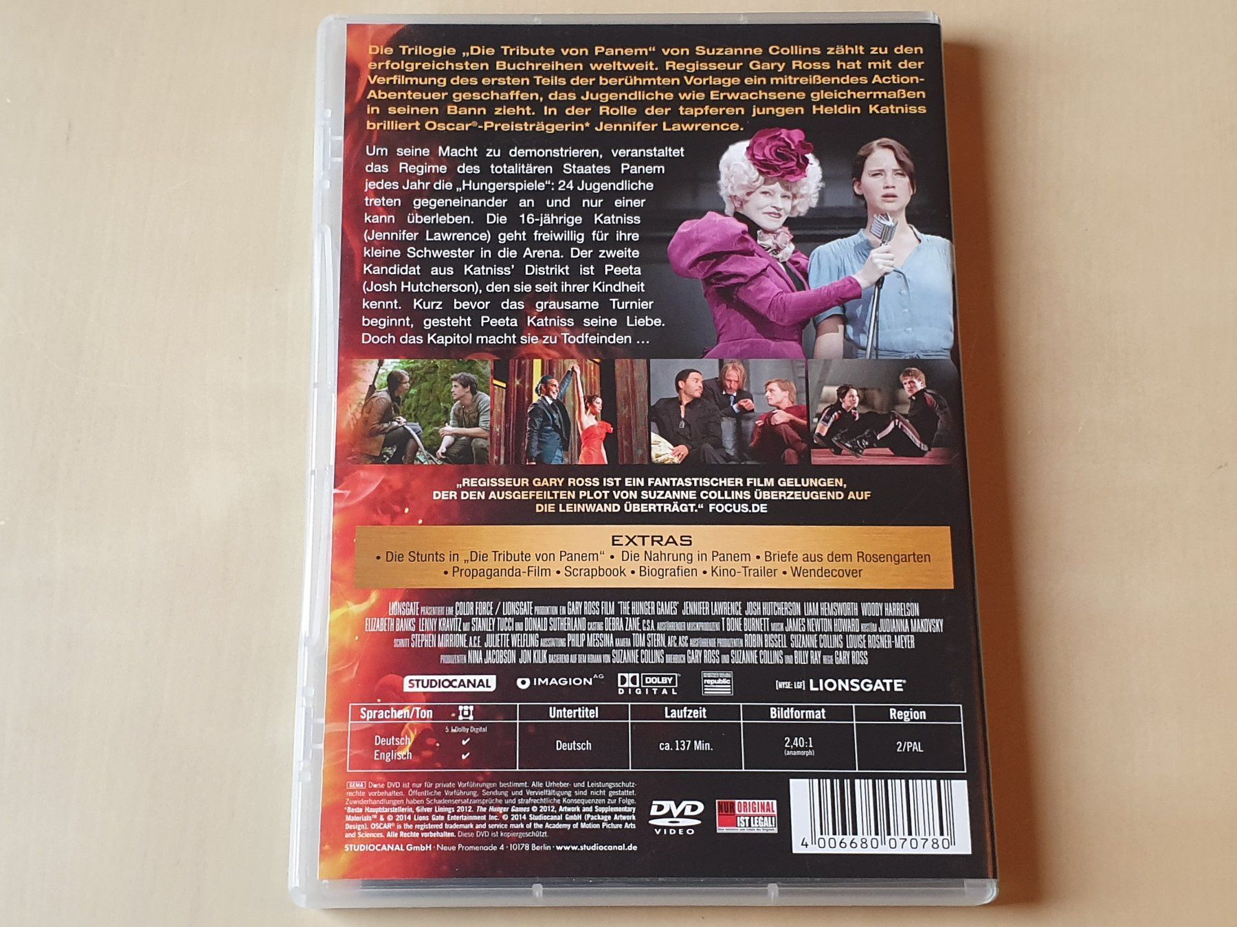 Tutti i DVDs: Die Tribute von Panem The Hunger Games – Usato da Stansstad venduto da collectorsshop 1