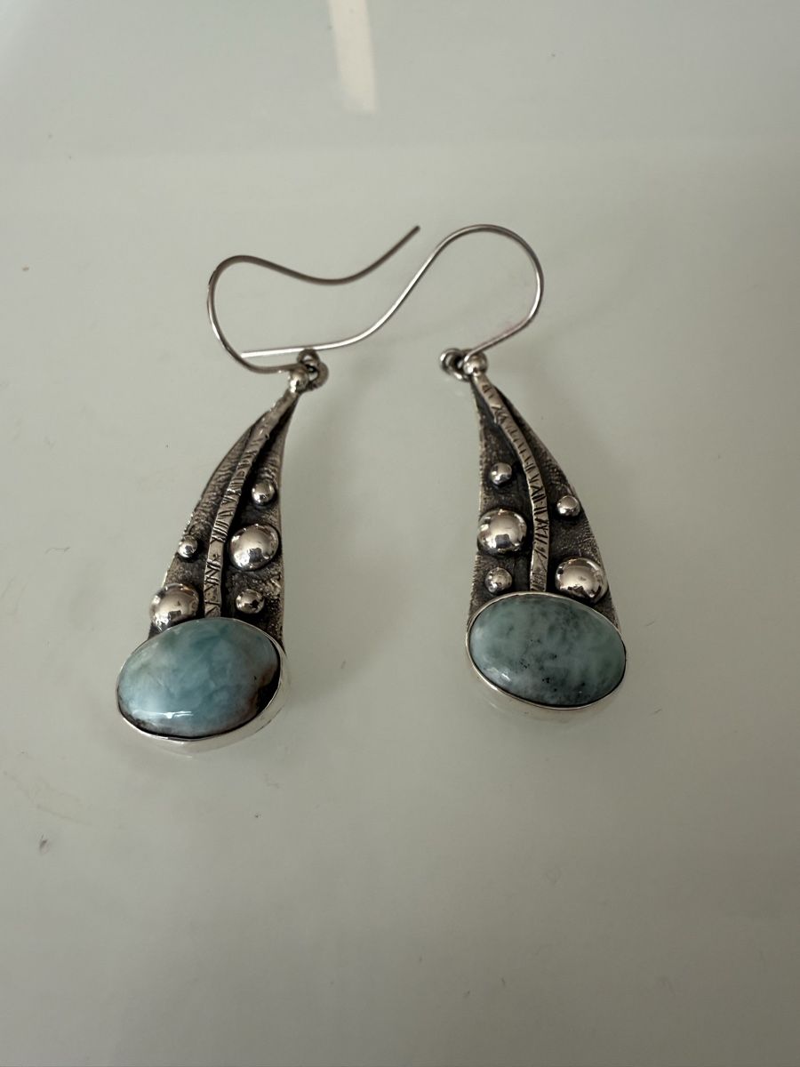 Orecchini pendenti & Orecchini a lobo: Grandiose Handarbeit:  Silberohrringe mit Larimar – Nuovo e nell'imballaggio originale da Ebikon venduto da elischka 5