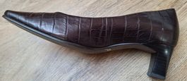 Gabor Pumps Kroko-Optik Braun, Gr. 3,5 Top !