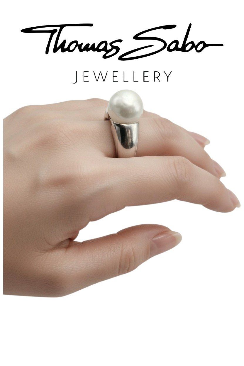 Anelli: Bague Massive THOMAS SABO Argent & Perle synthétique Blanche – Usato da Clarens venduto da Rimany
