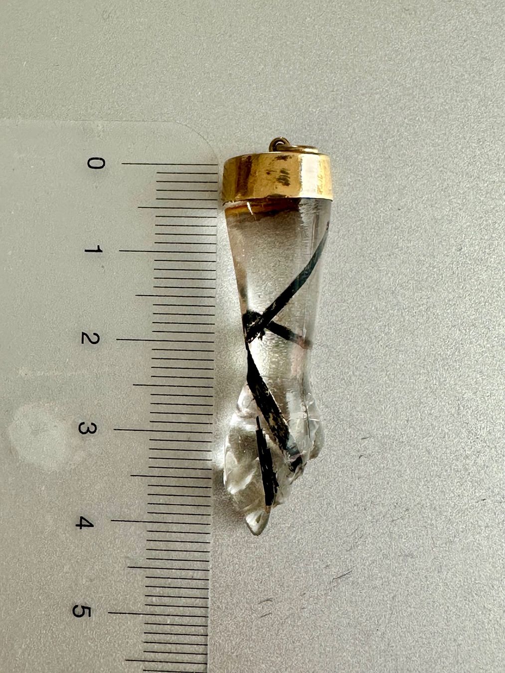 Ciondoli: Antique 18K Gold Crystal "Figa Hand" Pendant – Usato da Onex venduto da Antiqueshow 3