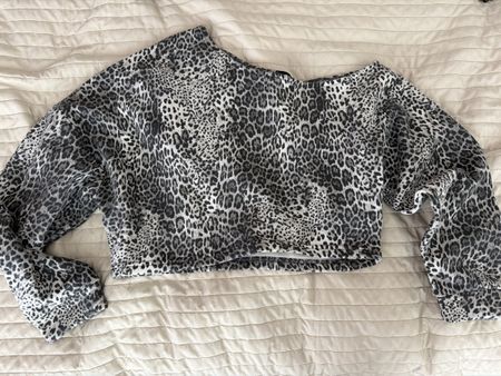 Pullover FB Sister grau Leopardenmuster Grösse S neu
