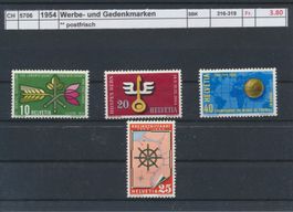 1954 Werbe- und Gedenkmarken, ** postfrisch