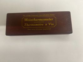 Weinthermometer in Holzschatulle