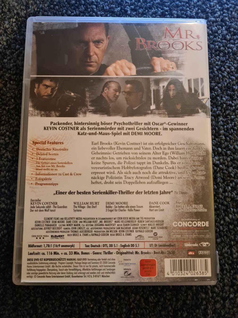 Tutti i DVDs: MR.BROOKS (10435) – Usato da Ruswil venduto da jan_bxl5 1