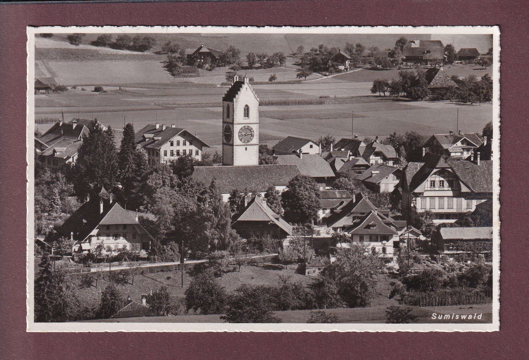 Ansichtskarten: SUMISWALD - Teilansicht - 1948 – Gebraucht aus Pully von nicecards