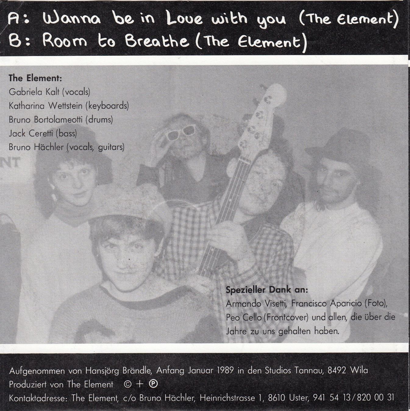 Schallplatten: The Element Vinyl Single von 1989 – Gebraucht aus Volketswil von Abcrecords 1
