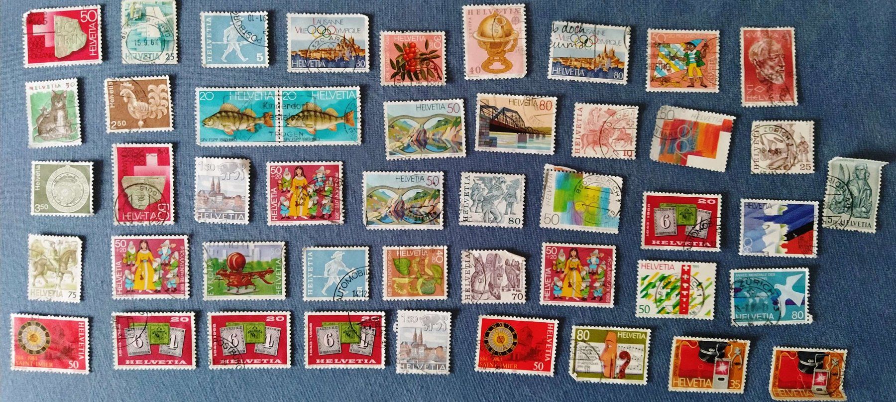 Tutti i francobolli: Briefmarken, Helvetia - 46 Stück - – Usato da Zürich venduto da 1-2-3-Kaufen 2