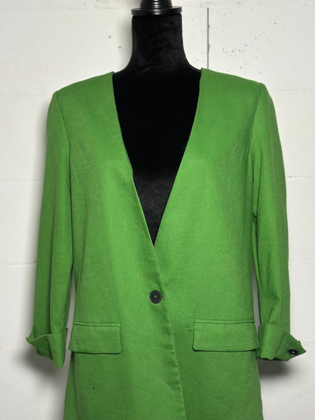 Mango Jacken: Blazer Mango vert lin taille M NEUF avec étiquette – Neu (gemäss Beschreibung) aus Préverenges von whothefreshisfxck