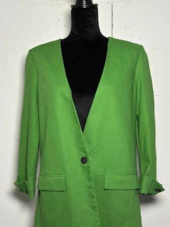Blazer Mango vert lin taille M NEUF avec étiquette