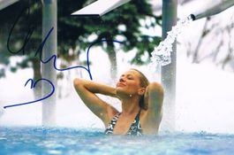 Christa Rigozzi Miss Schweiz Autogramm signiert Foto 13x18cm