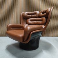Longhi Elda Chair (neu) in Chocolate Leder